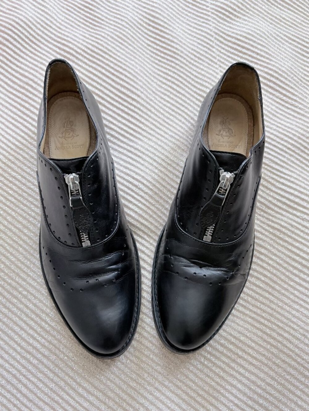 The Office of Angela Scott Ms. Winnie Zip Loafers Oxfords Shoes 41 11